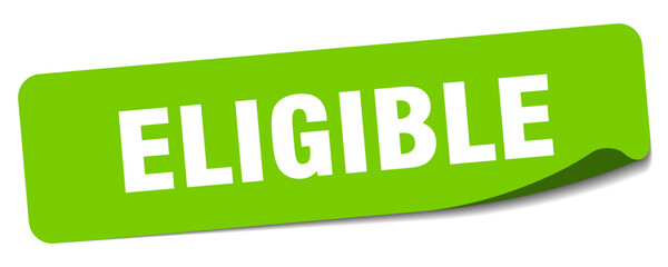 eligible sticker. eligible label