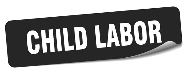 child labor sticker. child labor label