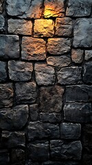 Fototapeta premium Stone wall illuminated by light