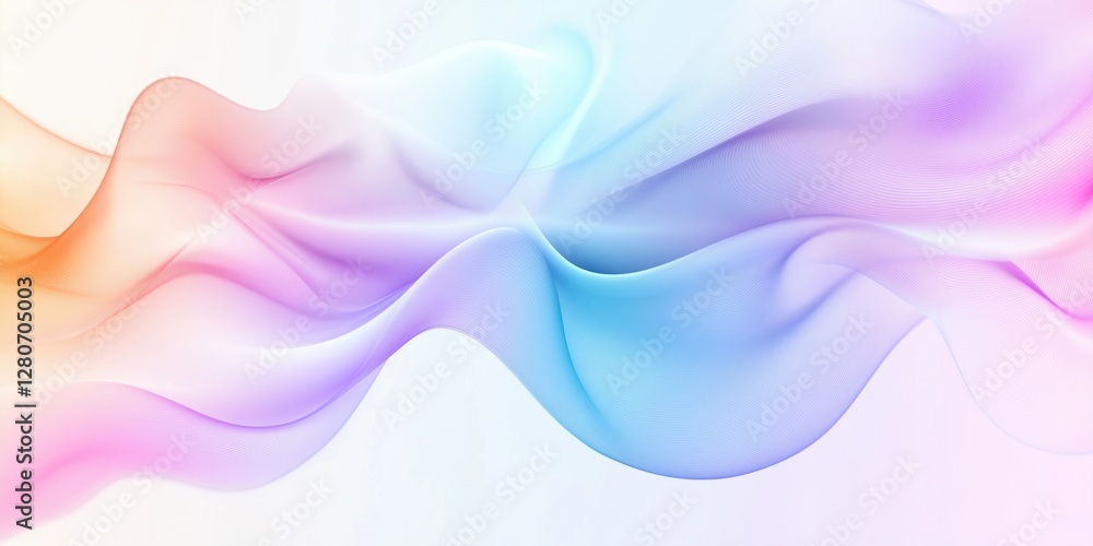 Poster colorful abstract wave background with smooth gradients and flowing shapes