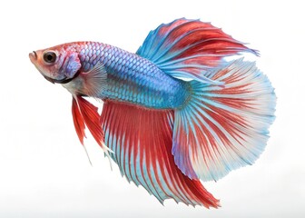 Fototapeta premium aquarium fish cockerel, isolated on background