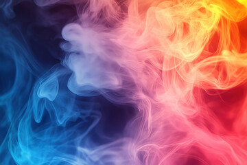Obraz premium Vibrant swirling clouds of colorful smoke in motion