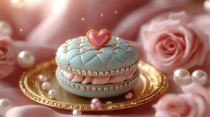 Fototapeta premium Macron designed with gems