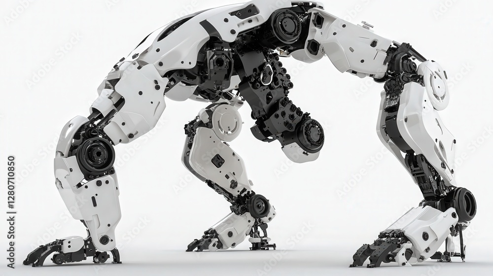 Poster robotics microchip, optimizing precision, agility, and autonomy for humanoid machines.