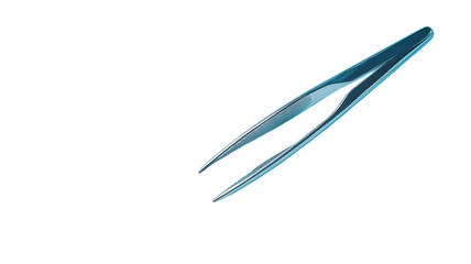 Obraz premium Precision tweezers resting on a white background for delicate tasks and crafts