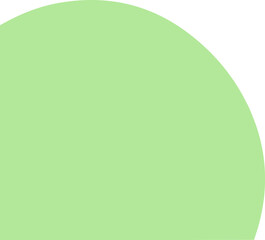 Modern green abstract wavy quarter shape