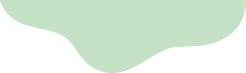 Modern green abstract wavy quarter shape