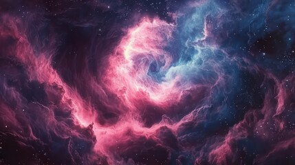 Lagoon Nebula, its swirling pink and blue hues creating a cosmic masterpiece.