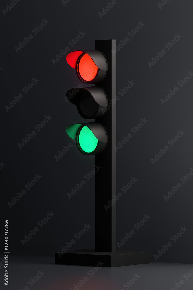 Poster a modern take on traffic signals: the intersection of design and functionality in urban traffic mana