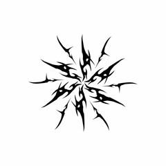 Neo tribal tattoo vector symmetrical sharp on white