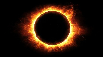 Sun corona during a total solar eclipse, revealing its ethereal, ghostly glow.