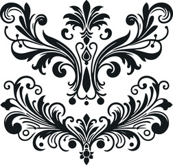 Obraz premium Monochrome Cosmonaut Text Dividers In Vintage Style For Decoration And calligraphic Design On White Background