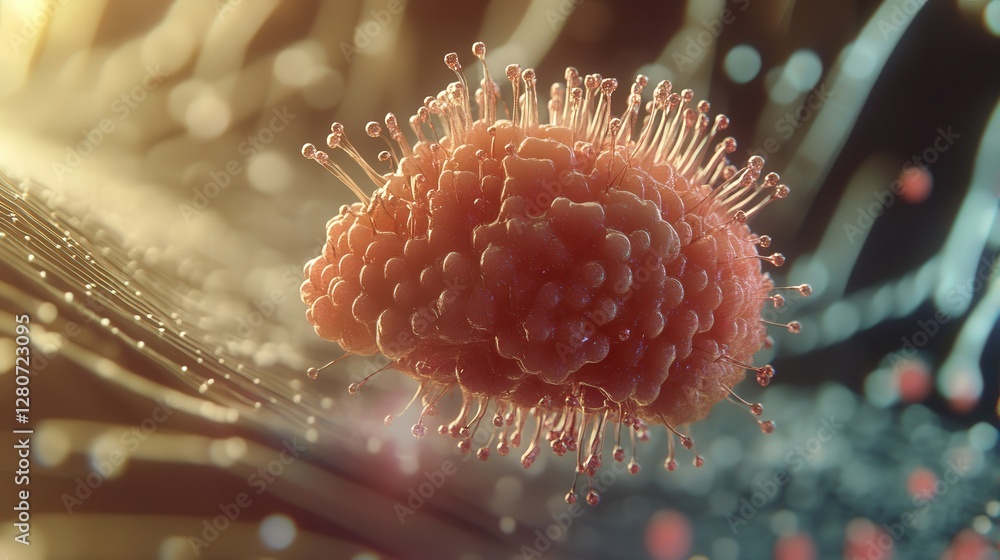 Poster biological and quantum computing microchip, pushing the boundaries of ai intelligence.