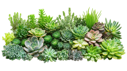 Lush arrangement of vibrant succulents showcasing nature's artistry in green hues