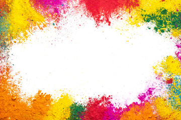 Power multi color splash on transparent PNG with no background