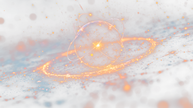 a sphere with a glowing star in the middle