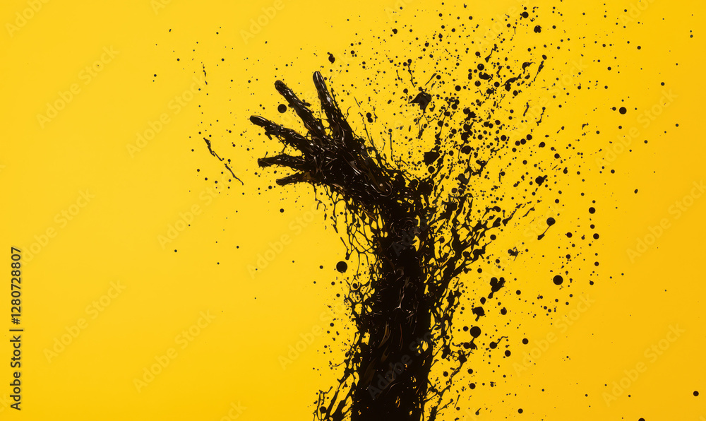 Poster dynamic expression of creativity: an abstract art piece capturing the essence of emotion with a stri