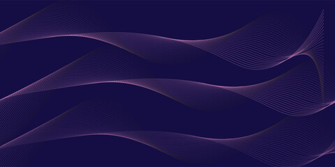 Dark blue abstract background with glowing wave lines. futuristic background Modern concept technology. modern. eps10