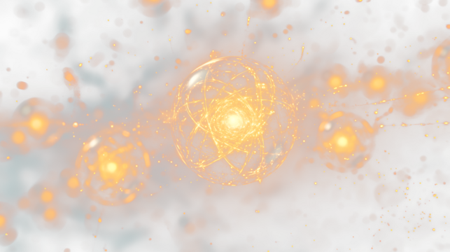 a sphere with a glowing light in the middle