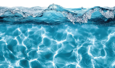 The blue waves surged and surged