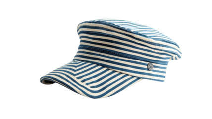 Stylish striped hat perfect for summer outings by the beach or city strolls