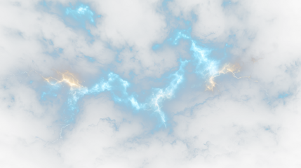 a dark blue and yellow lightning storm with clouds