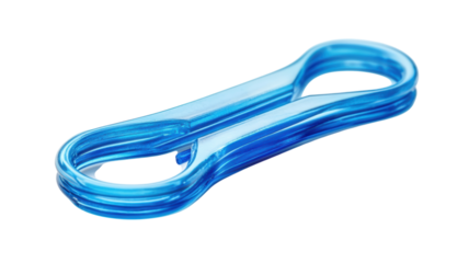 Unique blue paper clip showcasing sleek design and practicality in everyday use