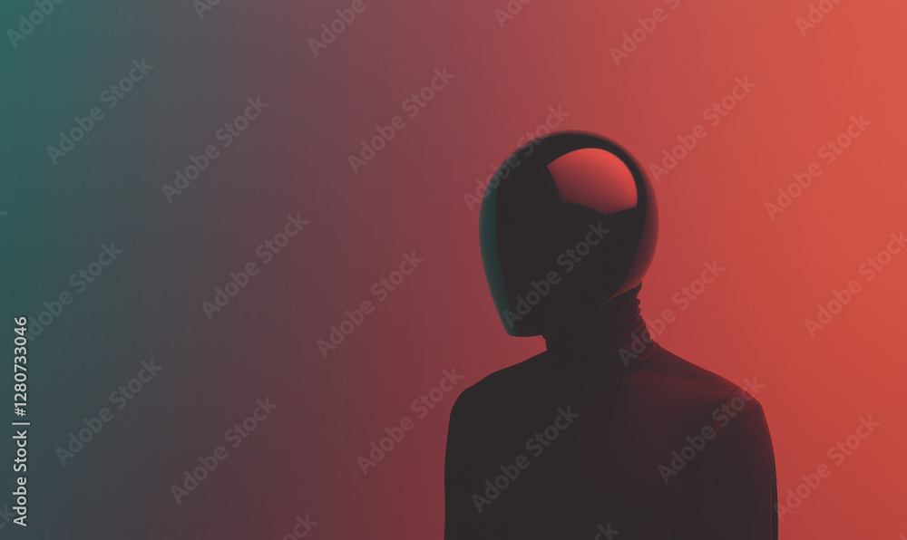 Poster Exploring the Depths of Identity: A Conceptual Representation of Emotion through Minimalistic Design and Striking Contrasts in Color and Form