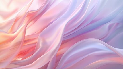 Obraz premium Graceful arcs of pastel shades flowing like ribbons in the air