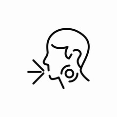 throat pain health care icon vector sign