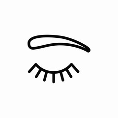 eye eyelash beauty care icon vector sign
