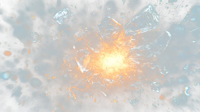 a burst of fire and ice