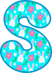 Easter day uppercase alphabet S