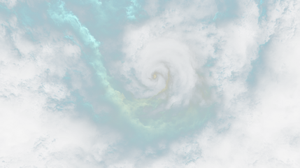 a dark blue and white sky with a large black hole