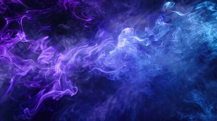 Obraz premium Intertwining trails of smoke in shades of blue and purple