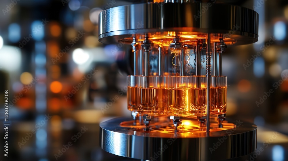 Poster liquid-cooled quantum microchip, ensuring maximum computational efficiency.