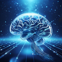 AI brain in space_Generative AI 