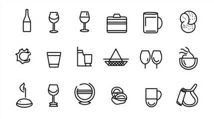 Minimal Line Icons  Vector Pack