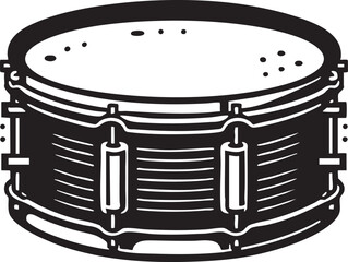  Vector Outline Illustration of a Snare Drum