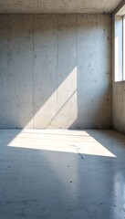 empty room with concrete wall
