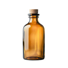 Amber Bottle Product Shot on transparent background.