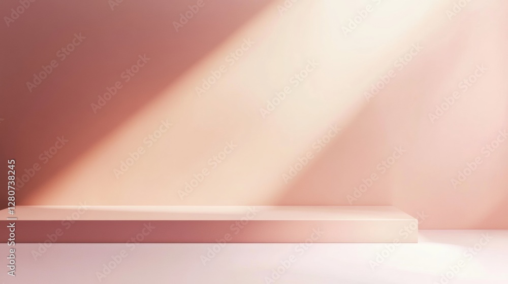 Aufkleber Modern minimalist background with soft gradients and ample space for text placement in a serene setting. Generative AI