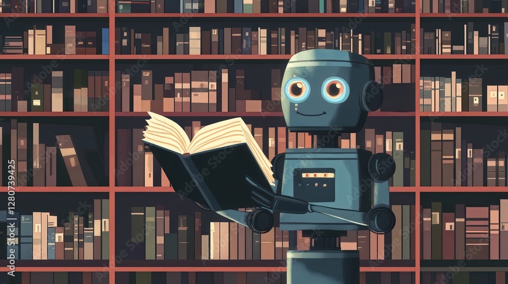 Poster robot designed to automate the process of searching and cataloging scientific literature, organizing