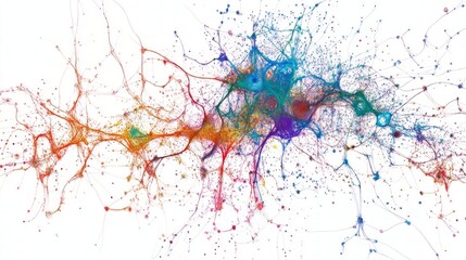 AI Neural Network Visualization Abstract Art