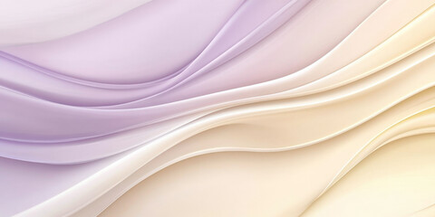 Obraz premium A seamless sophisticated wave background, blending pastel lilac, peach fuzz, and sunshine yellow in gentle, rolling curves.