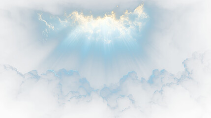 a dark sky with clouds and sunbeams