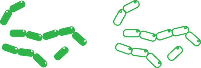 Virus and bacteria icon set. Vector collection isolated poster for healthcare education. Pathogenic bacteria viruses and microbes. Disease-causing Colorful bacterium type microorganism infection.