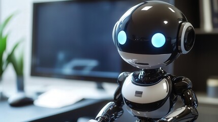 robot that performs personal assistant duties in offices, such as answering calls, organizing meetings, and handling day-to-day administrative tasks.