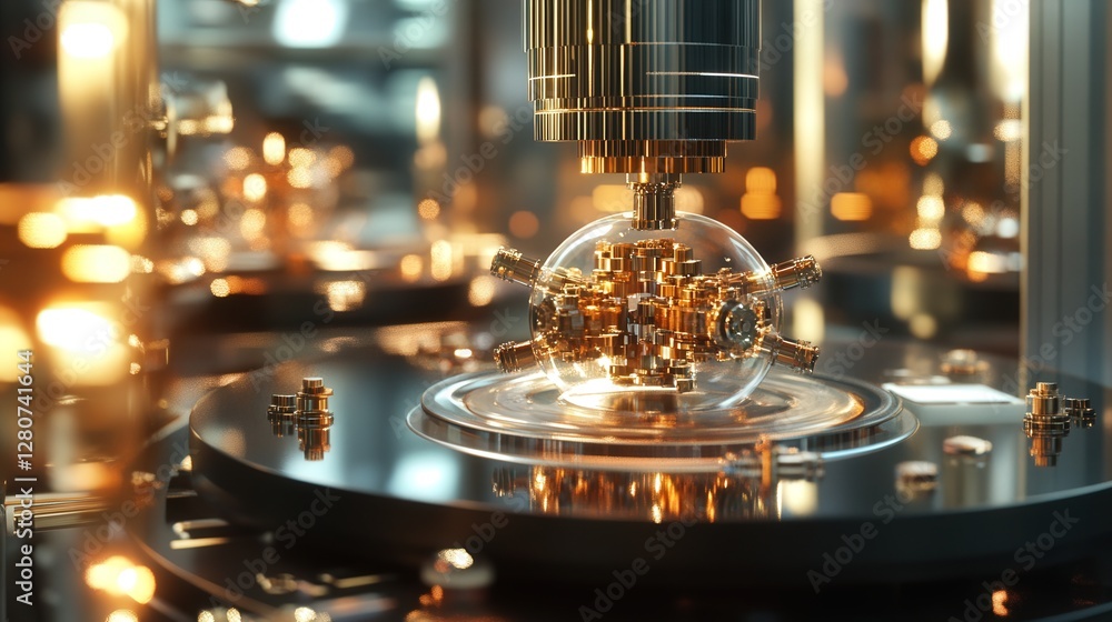 Poster microchip, interacting with physical materials at an atomic level.