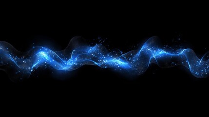 Glowing Data Wave Abstract Digital Art